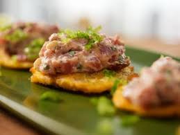 tostones with tuna tartare recipe
