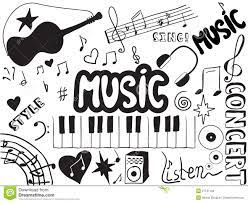 Music Doodles Royalty Free Stock Image - Image: 27121106 | Music doodle,  Music notes drawing, Music clipart