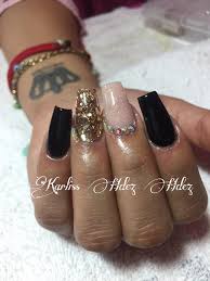 10 ideas de uñas negro con dorado perfectas y elegantes mujer de 10. Unas Negras Glitter Unas Y Decoraciones Karliss Hdez Facebook