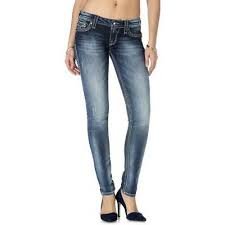 Rock Revival Womens Jeans Distressed Straight Leg Denim