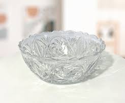 Fruit Bowl Cut Glass Serving Bowl