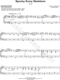 The list of free notes is constantly updated, mainly represented by the arrangements of the piano. Sheet Music Boss Spooky Scary Skeletons Easy Sheet Music Easy Piano Piano Solo In B Minor Download Print Sku Mn0178750