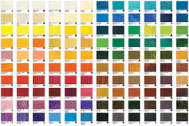 Williamsburg Oil Paint Printed Colour Chart