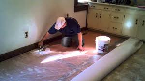how to cut in and install a vinyl floor