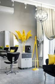 Black Sofa With Yellow Cushions