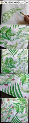 Forest Green Color Hand Painted Diy Pillow