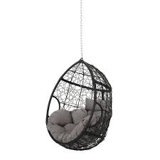 black hanging egg chair