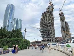 Located at the crossroads of eastern europe and western asia, it is bounded by the caspian sea to the east, russia to the north, georgia to the northwest, armenia to the west and iran to the south. Azerbaijan S Ailing Construction Industry Set To Surge After Nagorno Karabakh Victory News Gcr