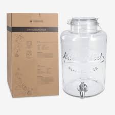8l glass drink jar with stainless steel