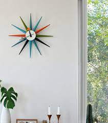 Sunburst Clock Multi Colour Nova68 Com