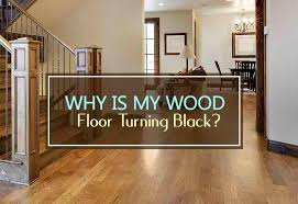 why is my wood floor turning black