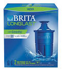 Longlast Water Pitcher Replacement Filter, BPA Free, 2-pk Brita