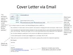 Cover Letter Body Attachment Order Emailing Your Cover Letter And