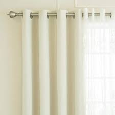 ivory solid grommet sheer curtain