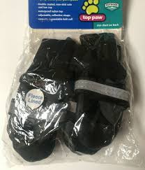 Details About Dog Booties Boots Soft Sole Xs Reflective Non Skid Waterproof Black Easy On