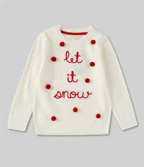 Copper Key Little Girls 2t 6x Long Sleeve Let It Snow Sweater