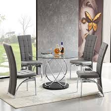 Mille Clear Glass Dining Table With