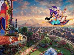 thomas kinkade disney aladdin magic