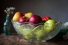 Vintage Cut Glass Fruit Bowl Crystal