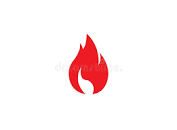 Red Fire Symbol and Flame for Logo Stock Illustration ...