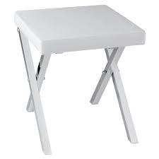 This bench has a distressed finish and looks elegant. Taymor 14 In X 15 75 In Folding Vanity Stool In Chrome Grey 02 Das8096 Bath The Perfect Stool For Rooms With Mammal Space Can