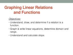 graphing linear relations and functions