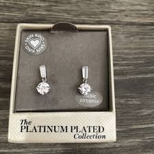 cubic zirconia droplet sparkly earrings