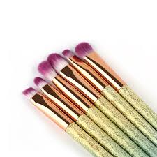 6pcs rainbow glitter soft makeup brush