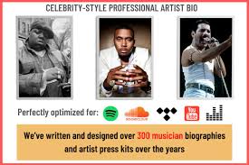 How to write a great bio for your artist profile. Music Artist Biography Oferta
