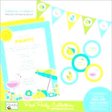 Pool Party Invitations Online Free Printable Print Out Invit