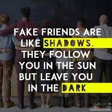atude status for fake friends