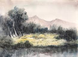 Nature Watercolour On Paper By Indian