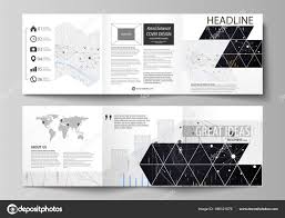 Business Templates For Tri Fold Square Design Brochures