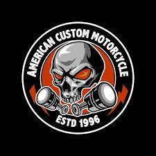premium vector motorcycle custom logo