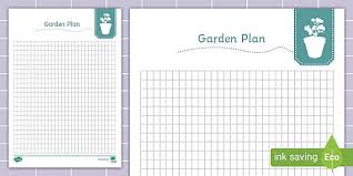 Garden Plan Planner Insert Twinkl