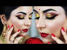 the perfect party makeup for red saree