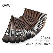 ovw 24pcs goat hair makeup brushes set
