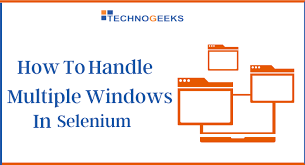 how to handle multiple windows in selenium
