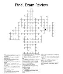 final exam review crossword wordmint