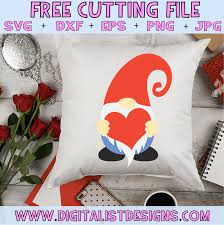 It is a vector image format for 2d graphics and 2d imagery. Free Valentine S Gnome Svg Digitalistdesigns