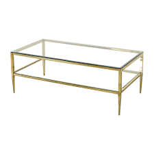 The decorative steel along the sides makes the bottom of the coffee table look both open and closed at the same time. 20 Off Two Tier Glass Coffee Table Tables
