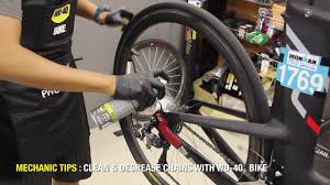 clean degrease chains with wd 40 bike