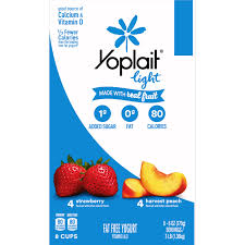 yoplait light fat free yogurt pack 8