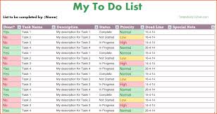 Things To Do List Template Excel Under Fontanacountryinn Com