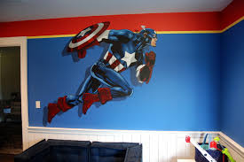 avengers murals hand painted throughout