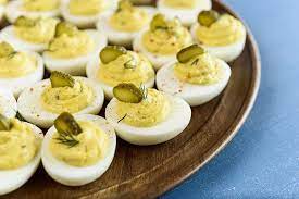dill pickle deviled eggs
