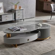 Oval Round Nesting Coffee Table Set