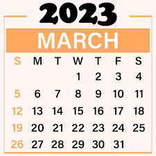 march 2023 calendar template ilration