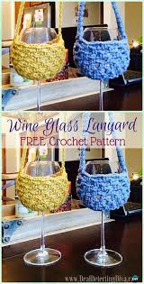 Crochet Wine Glass Lanyard Holder Free