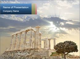 Famous Greek Poseidon Temple Powerpoint Template Infographics Slides